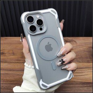 Rugged Gray/White Magnetic Case with Contrast Bumper
